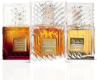 Lattafa Khamrah, Khamrah Qahwa & Khamrah Dukhan Eau De Parfum Sprays 100ML (3.4 OZ) | Three Expressions of Indulgence: Bold, Gourmand & Mysteriously Rich. (Collection)