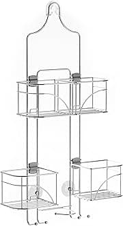 Zenna Home Expandable Over-The-Shower Caddy, Chrome