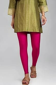 TWIN BIRDS Tailored Cut & Slim Fit Stretchable Nylon Elasthane Fabric Ankle Length Shimmer Leggings for Women