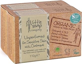 Organic Range - Unperfumed Soap Bar Duo Pack,110gx2 | Natural, Vegan, Cruelty Free, Eco Friendly and Perfect for Sensitive Skin | Womens and mens gifts | free from SLS or Parabens