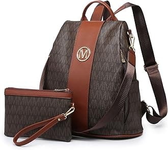 MKP COLLECTION Women's Fashion Backpack Purse Multi Pockets Anti-Theft Rucksack Travel Shoulder Bag Handbag Set of 2