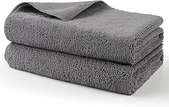 Professional Large Microfiber Car Drying Towels 2 Pack, Lint Free, Scratch Free, Highly Absorbent Drying Towel for Cars, SUVs, RVs, Trucks, and Boats,31" x 24",Grey