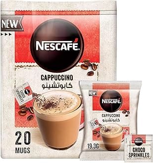 Nescafe Cappuccino Foamy Coffee Mix With Chocolate Sprinkles 19.3g (20 Sticks)