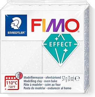 8010-002 FIMO Effect Oven-Hardening Polymer Modelling Clay - Galaxy White (57g)