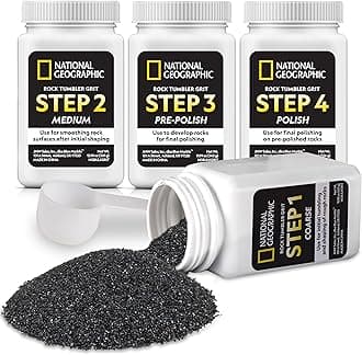 NATIONAL GEOGRAPHIC Rock Tumbler Grit - 1.49kg Polishing Grit Media for Any Rock Tumbler, Rock & Stone Polisher, Polishes 3.63 - 4.54kg of Rocks