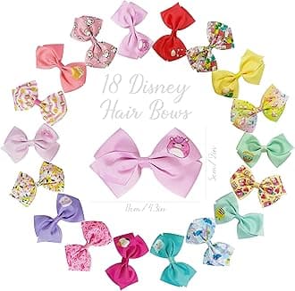 LUV HER Special Squishy Hair Accessory for Girls! 18pc Hair Bow with Aligator Clips, age 3+