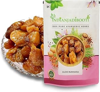 IndianJadiBooti Whole Dried Plum | Aloo Bukhara (Alu Bukhara) | Premium Natural Dried Fruit for Chutneys, Snacking & Digestive Health | Sweet & Tangy | 400g Pack