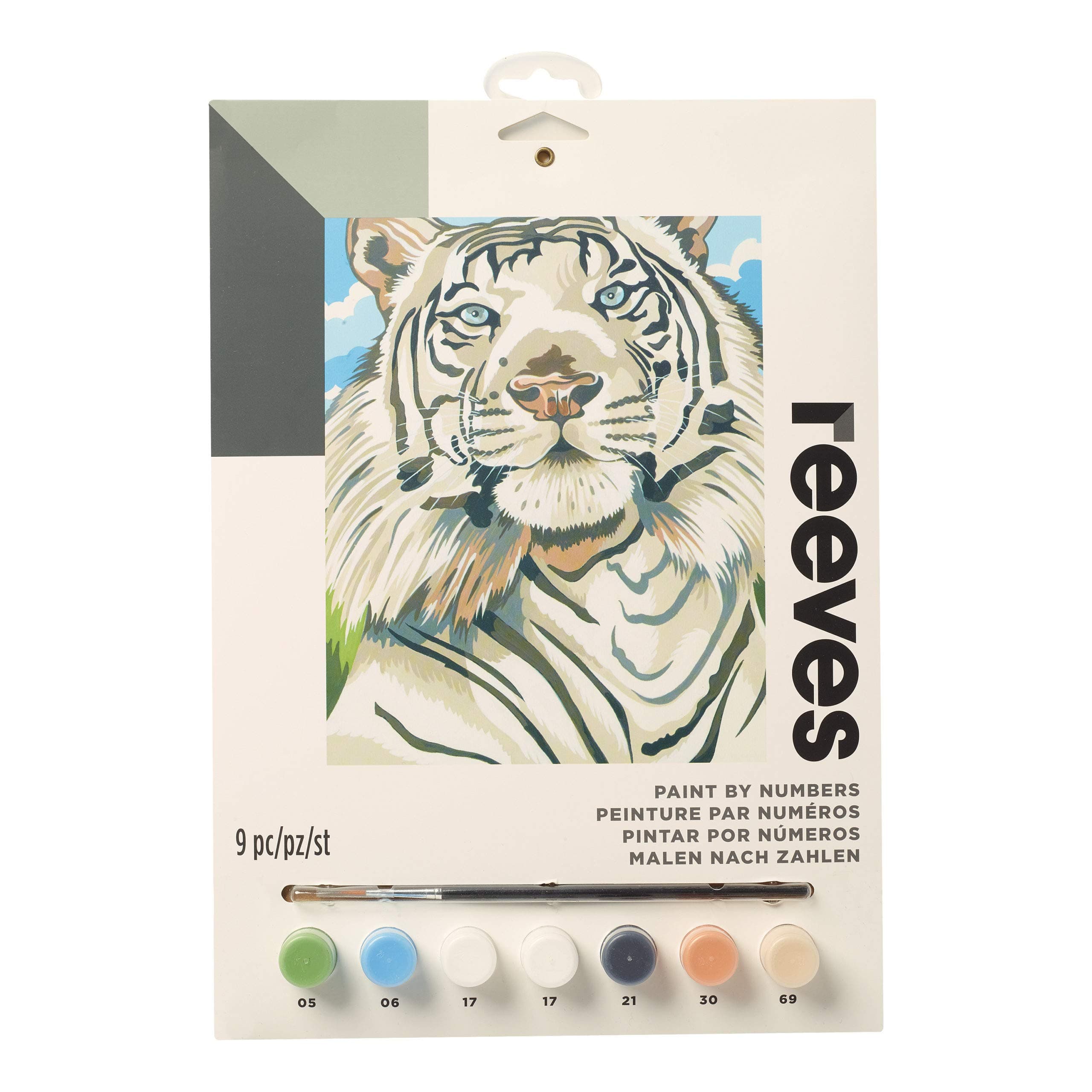 Reeves White Tiger Paint by Numbers Set, Medium