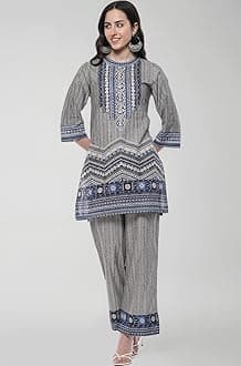 BIBA Womens Biba Women Cotton Straight Suit Set