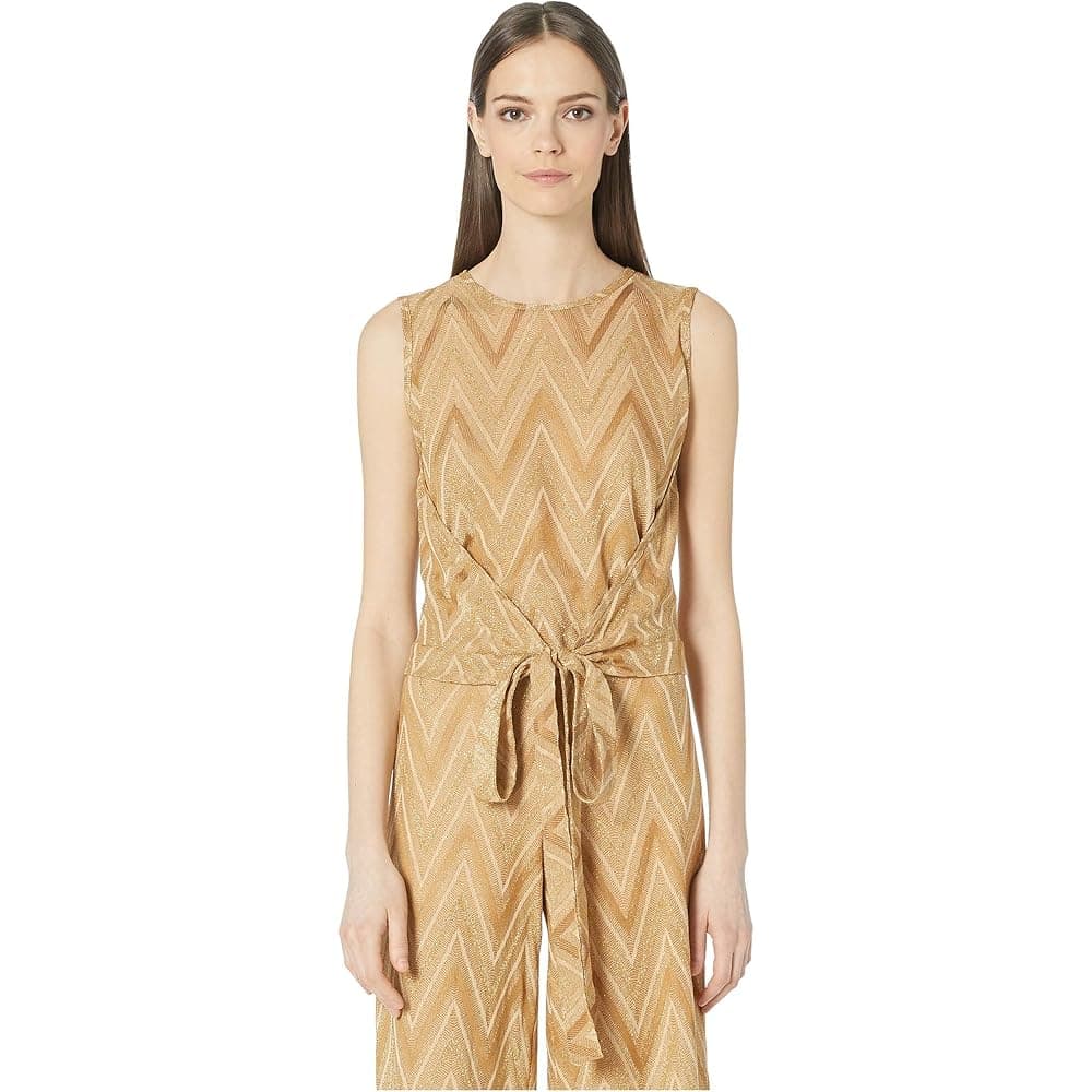 Tone On Tone Chevron Sleeveless Top