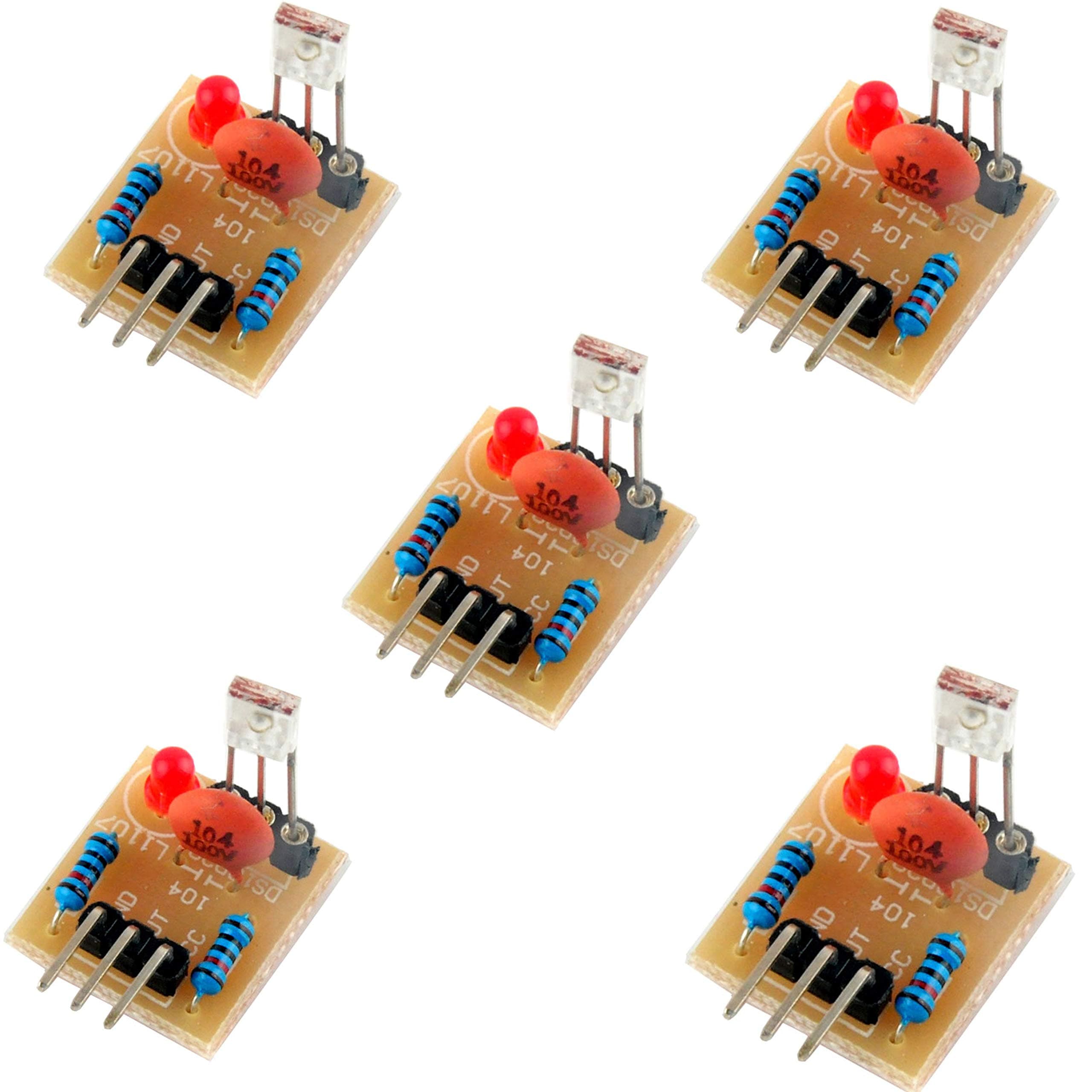 5 PCS 5V Laser Receiver Sensor Detection Module