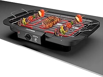 Sponsored Ad - 2000 Watt Electric Barbecue Grill Smokeless Portable Adjustable Temperature Control Indoor&Outdoor Barbeque Grill For Home Removable Water Filled Drip Tray (BBQ)