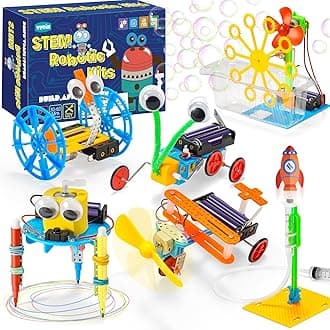 STEM Kits for Kids Age 8-10 5-7, Robotics for Kids Ages 8-12, STEM Toys Gifts for Boys Age 7 8 9 10 12 13 14, Robot Building Science Kit Experiments for Kids 6-8, Crafts Electric Motor Engineering Kit