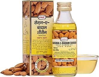RAUGHAN-E-BADAM SHIREEN Sweet Almond Oil for Body, Skin & Hair | 100ml | Natural Almond Oil | Helps Enhance Memory | Helps Relieve Constipation | Helps Build Stronger Muscles | Pack of 1