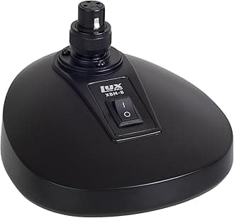LyxPro LyxPro XBM-8 Microphone Desktop Base with Built-in XLR Socket for Podium & Gooseneck Microphones Anti-slip Table Top Base On/Off Switch