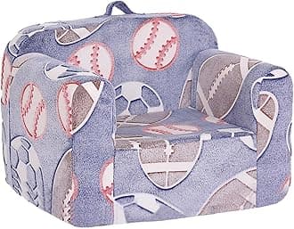 Tiita Kids Sofa, Childrens Couch with Carry Handle, Portable Toddler Foam Sofa Couch, Glow in The Dark Nursery Kids Couch, Lightweight Kids Chair for Playroom, Dorm Room, Small Space, Ball