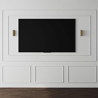 Pangda DIY Peel and Stick Wall Moulding Kit Flat Wall Molding Kit Pre Made Accent Wainscoting Panel for Home TV Wall Interior Decor