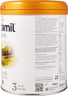 (12x800g) Kendamil Organic Toddler Milk, Stage 3, 12-Pack – British Made, Organic Whole Milk Formula, 12-36 Months – No Palm Oil, No Fish Oil, No SOYA, No GMOs