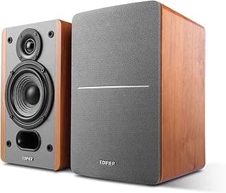 P12 Passive Bookshelf Speakers - 2-way Speakers with Built-in Wall-Mount Bracket - Wood Color - Pair - Needs amplifier or receiver to operate - Receiver/Amplifier Sold Separately