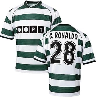 Cristiano Ronaldo Jersey 28 Number Sportiing First Club Football Old Jerseys Club Team Men's Home Jersey
