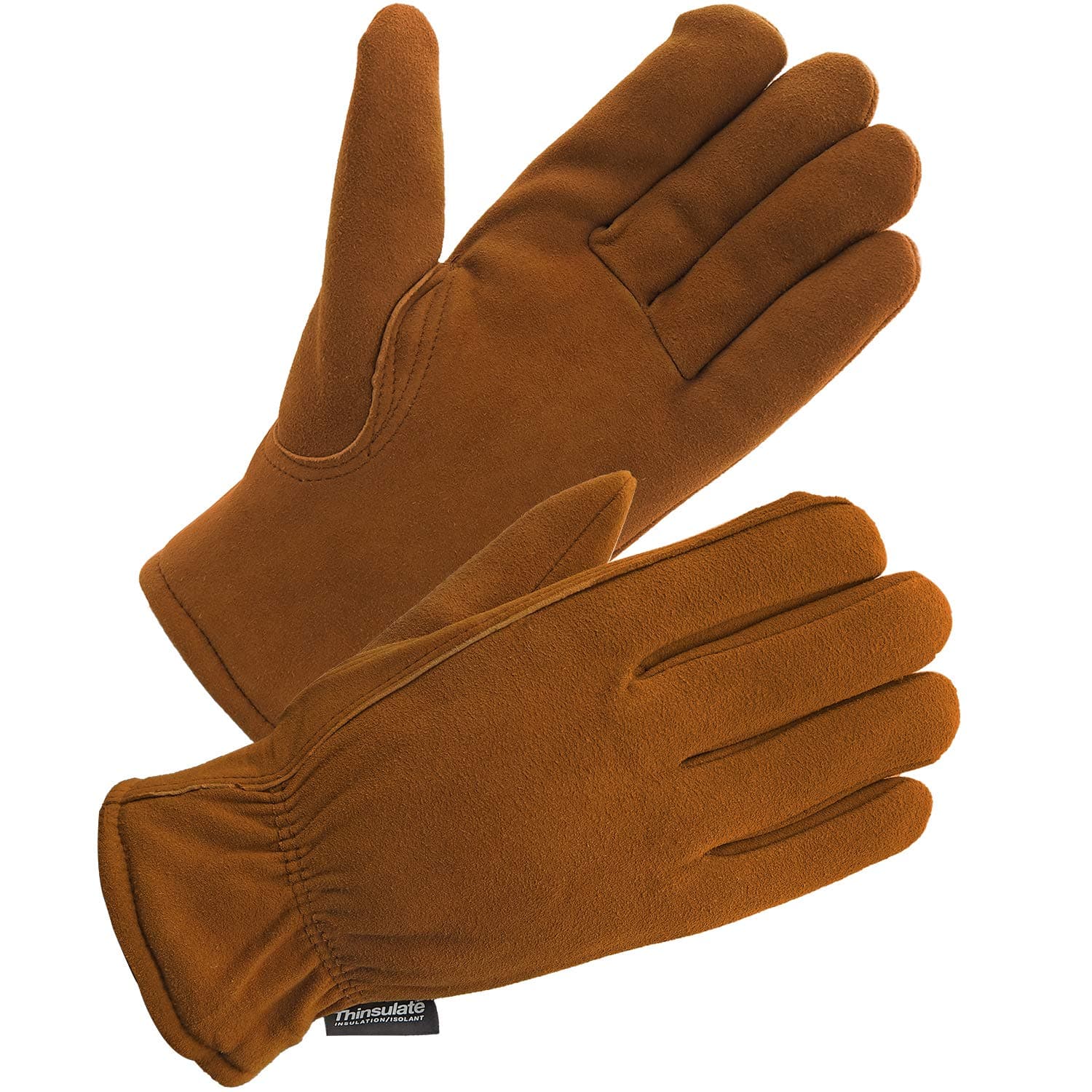 SKYDEER 3M Thinsulate Thermal Winter Work Gloves with Windproof Premium Genuine Deerskin Suede Leather (Unisex)