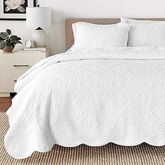 Cozy Line Home Fashions 100% Cotton Victorian Medallion Solid White Matelasse Embossed Bedding Quilt Set, Reversible Lightweight Bedspread, Coverlet for All Season (Blantyre - White, Twin - 2 Piece)