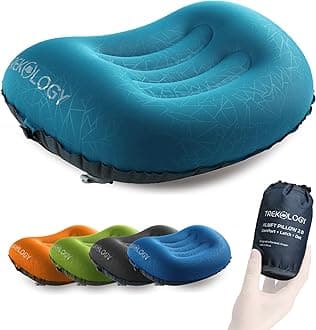 Ultralight Inflating Travel, Camping Pillows Compressible Compact, Inflatable, Comfortable, Ergonomic Pillow For Neck & Lumbar Support And A Good Night Sleep While Camp, Backpacking
