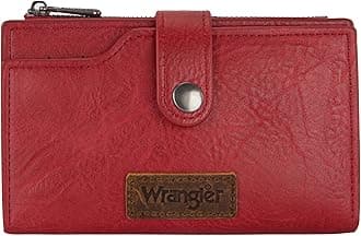 Wallet for Women Bifold Card Holder with Zipper and ID Window