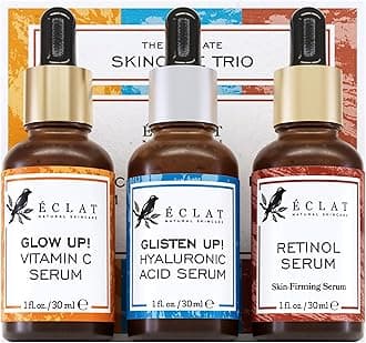 Face Serum Set – Vitamin C, Retinol, Hyaluronic Acid for Hydration & Anti-Aging – Brightening & Firming Facial Serums – 3 Pack Face Care Set