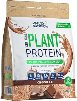 Plant Protein Powder – Critical Plant Vegan Protein Shake with SOYA, Pea, Brown Rice Proteins & Essential Amino Acids - Dairy-Free Gym Supplement (450g - 15 Servings) (Chocolate)