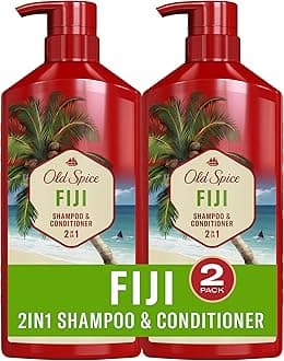 Fiji 2-in-1 Shampoo and Conditioner for Men, 21.9 Fl Oz Each, Twin Pack