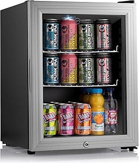 Subcold Super35 LED Mini Fridge | 35L Table-Top Beer, Wine & Drinks Fridge | Energy Efficient with Dual-Glazed Glass Door