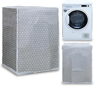 Washing Machine Cover and Dryer Cover for Indoor, Waterproof, Polyester, Heart Color, 65 x 55 x 85 cm