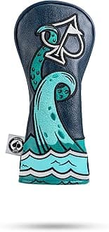 - Pins & Aces Kraken Head Cover - Premium, Hand-Made Classic Kraken Themed Headcover - Funny, Tour Quality Golf Club Cover - Style and Customize Your Golf Bag