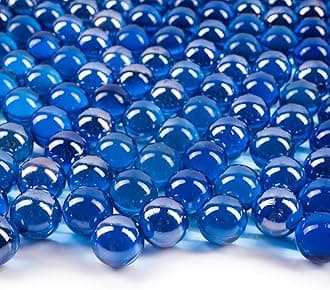 Galashield Marbles for Vases | Glass Beads Bulk Vase Fillers, Indigo Blue Round Marble, 5lb (Approx. 420 pcs)