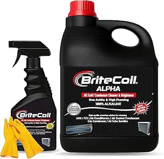 BriteCoil AC Coil Cleaner - Coil Condenser Cleaner & Brightener - Concentrated - High Foaming - Non Acidic - 25% EXTRA FREE - Net Weight 1.25 KGS