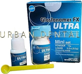 Shofu Fx Ultra Glass Ionomer Restorative Cement Mini Set A2 (Powder 10 g, Liquid 5.2 ml (6.5g) URBAN DENTAL