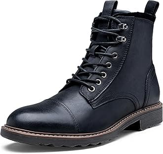 Vostey Mens Boots Motorcycle Casual Boots for Men Zipper Fashion Chukka Boots Mens