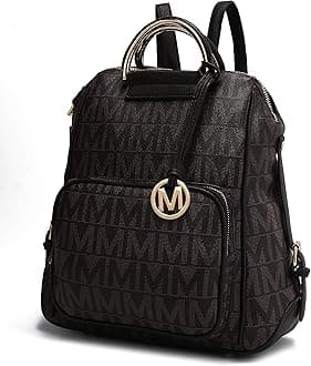 Mia K Collection PU Leather Backpack Purse for Women & Teen Girls - Ladies Fashion Travel - Big Bookbag Top-Handle