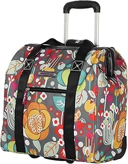 Design Pattern Carry on Bag Wheeled Cabin Tote (Playful Gray)