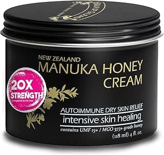 Manuka Eczema Honey Cream - Moisturizer for Sensitive Skin, Eczema, Psoriasis & Dermatitis - Manuka Honey Ointment, Grassfed Tallow