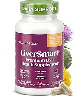 LiverSmart - Milk Thistle Liver Cleanse & Support Supplement - 145mg Silymarin - 6 Antioxidant Ingredients to Protect The Liver - Vegan - Independently Tested (1)