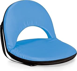 Oniva Portable Reclining Stadium Seat with Back Support, Folding Bleacher Chairs with Back and Cushion, Thick Padded Bench Seat and Armrest, Includes Six Backrest Positions