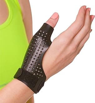 BraceAbility Hard Plastic Thumb Splint | Arthritis Treatment Brace to Immobilize & Stabilize CMC, Basal and MCP Joints for Trigger Thumb, Tendonitis Pain, Sprains (Large Right)