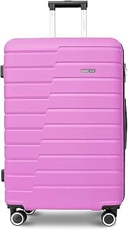 POPGLIDE Series 1 Piece Durable Lightweight Cabin Size 20 inches Carrying 10KG Material-ABS 4 Wheels Hardsided Travel Suitcase (Pink)