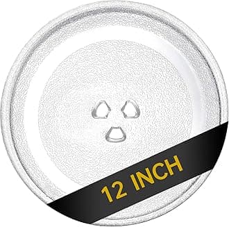 12" Microwave Glass Turntable Plate, 12" / 30.5cm Microwave Tray Replacement Glass Plate, Glass Tray Replacement for LG, GE, Magic Chef, Hotpoint, Panasonic, Kenmore, etc