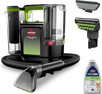 BISSELL® Little Green® Max Pet SmartMix Portable Carpet and Upholstery Deep Cleaner, Car/Auto Detailer, with SmartMix Technology, Self-Cleaning Tough Stain Tool and Pet Hair Removal Tool, 38572
