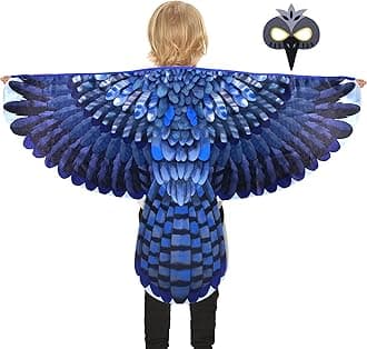 D.Q.Z Bird-Wings-Owl-Costume for Kids with Mask, Dress Up Clothes for Boys Girls Eagle Role Play Hallowen Party