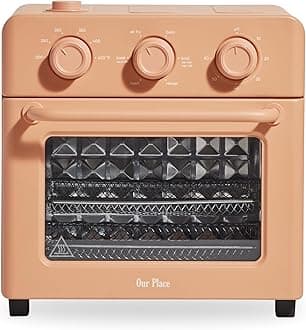 Our Place Wonder Oven | 6-in-1 Stainless Steel Air Fryer Toaster Oven Combo with Basket, Rack, Pan & Tray | Compact 13 QT Countertop Capacity - Toast, Roast, Bake, Reheat, Broil & Steam | Spice
