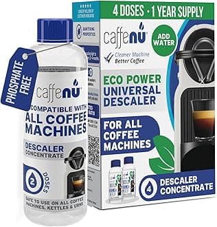 400ml Universal Eco Liquid Descaler | Coffee Machine Descaler Liquid Completing your Barista Accessories | Compatible with Nespresso | Complete your Barista Kit | 4 Doses